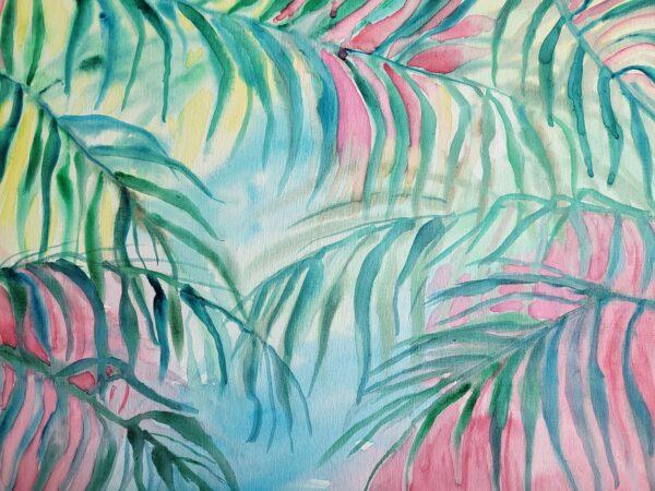 #W720A Abstract Palm Leaves in Watercolor, 1/2 day Mini-Session, Tuesday, April 8, 9:30 - 12:00PM