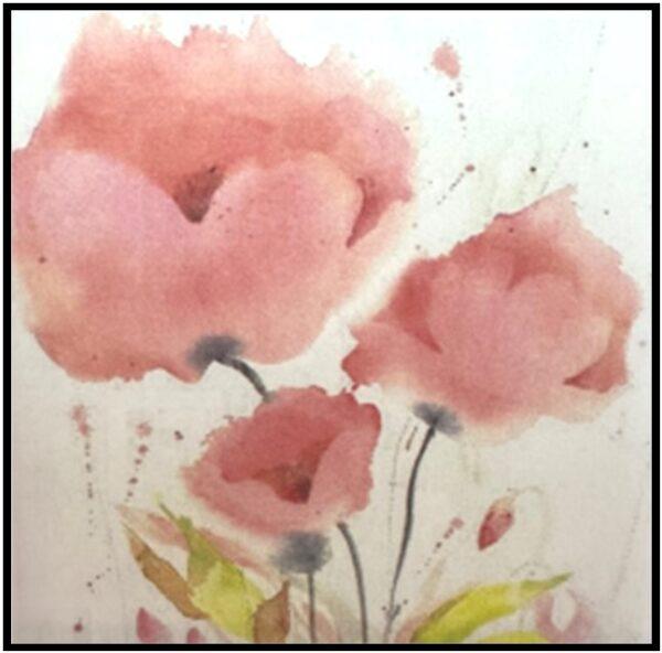 #W712D Watercolors: Fast Free and Fun - Florals, 1 Day Mini Session, Tuesday May 13, 10:00 -3:00PM