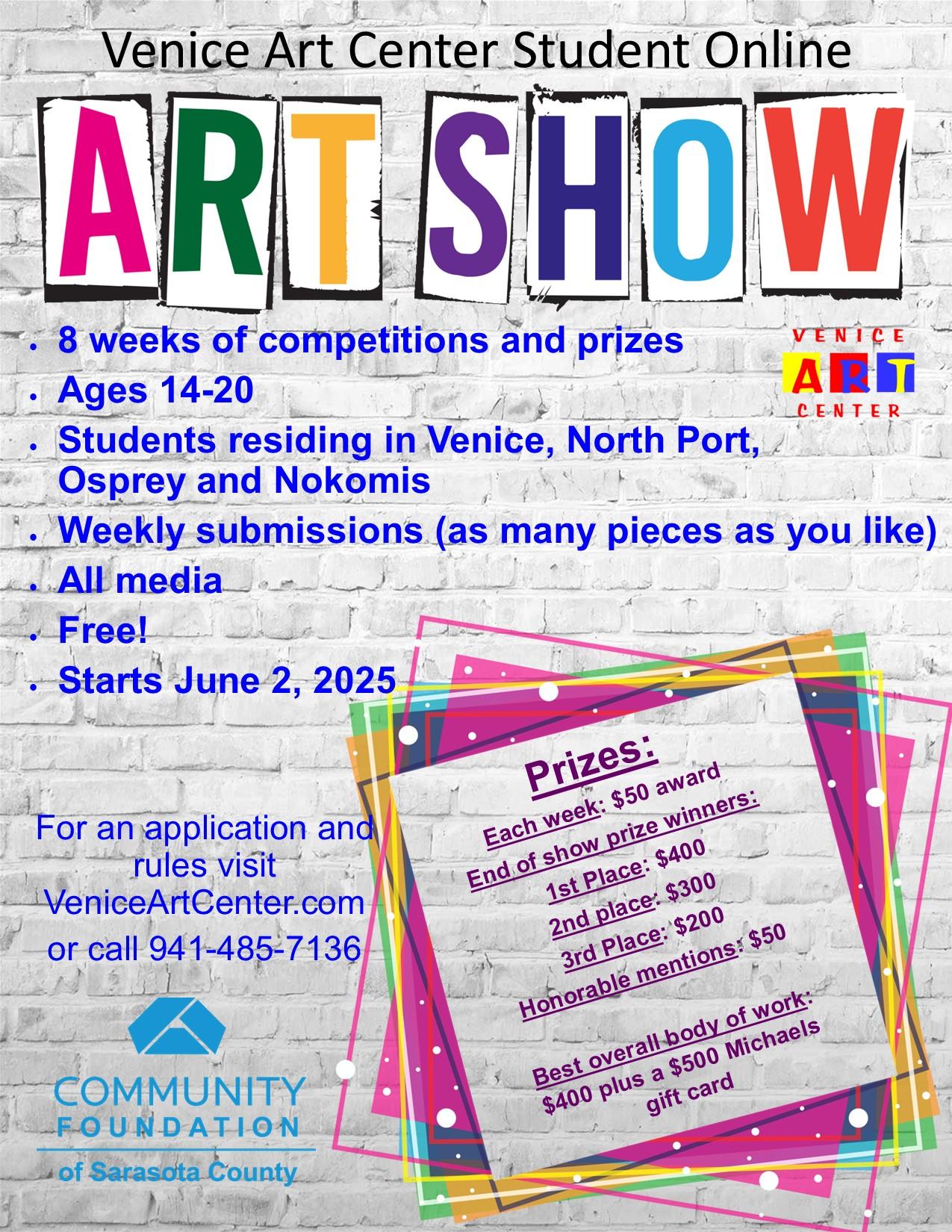 2025 student show online flyer