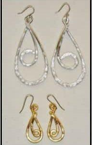 #S25-301A, Drop Curl Earrings, 1/2 Day Mini-Session, June 11, Friday, 1:00 - 3;30PM