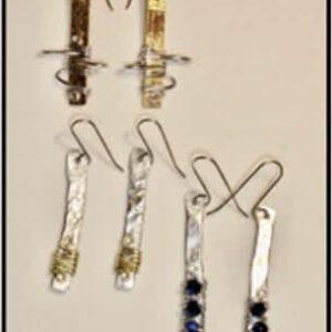#S25-303A, Wrapped Bar Earrings, 1/2 Day Mini- Session, Friday, June 27, 1:00 - 3:30PM