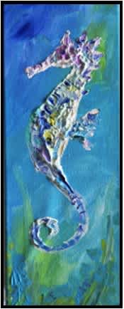 #F25-121B, Seahorse Acrylic Texture Painting, 1/2 Day Mini-Session, Thursday, December 4, 9:30 - 12:00PM