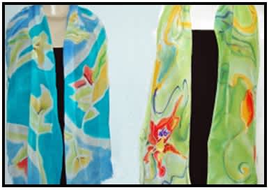 #F25-127B, Silk Scarf Painting, 1/2 Day Mini Session, Wednesday, November 19, 1:00 - 3:30PM