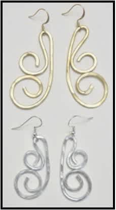 #F25-304A, Sweep Earrings, 1/2 Day Mini - Session, Monday, October 27, 1:00 - 3:30PM