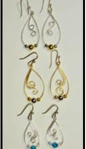 #W26-301A, Tear Drop Earrings - New! 1/2 day Mini -Session, Friday, January 2, 1:00 - 3:30PM
