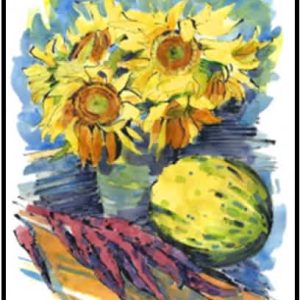 #W26-504A, Mixed Media: India Ink & Watercolor, 4 Weeks, Mondays, February 9 - March 9 (No Class 2/23), 9:30 - 12:00PM