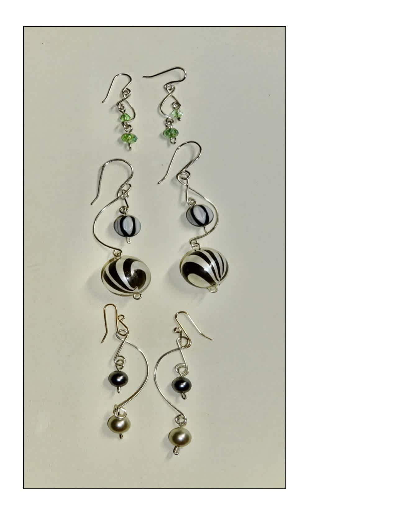#W26-306A, Double Bead Drop Earrings, 1/2 Day Mini Session, Monday, March 2, 1:00 - 3:30PM