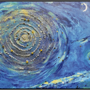 #W26-616A, Abstract Painting 3,  Painting with Glitter, Glass & Anything  Shiny 4 Weeks, Thursday March 12 - April 2,  9:30 - 12:00PM