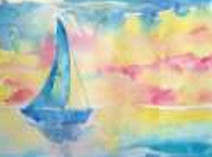 #W26-128A, Sailboat Watercolor, 1/2 Day Mini-Session, Tuesday, January 27, 1:00- 3:30PM