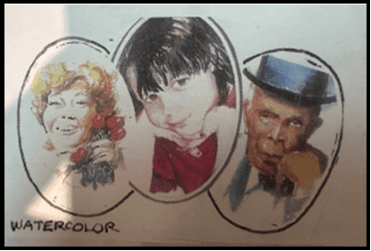 W26-715A Watercolor Portraits 4 weeks, Thursday Feb 12 - March 19 (no class 2/19& 3/5) 9:30 - 12:00 PM