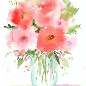 #S26-701A, Vibrant Flowers in a Glass Vase, 1/2-Day Mini Session, July 14, 9:30 AM- 12:00 PM