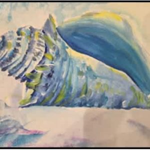 #F26-128A, Conch Shell Acrylic on Canvas,  1/2 Day Mini Session, December 11, 9:30 - 12:00PM