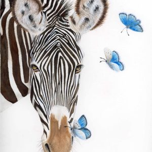 #F26-802A,  Zebra with Butterflies, 2 Day Mini-Session, Friday & Monday, November 6 & 9, 9:30 AM- 3:30 PM