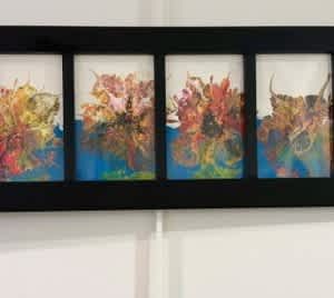 Five in a Row, mixed media