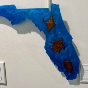 Florida (Blue), mixed media