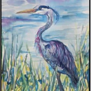 #F26-131A, Blue Heron Watercolor, 1/2 Day Mini Session, October 8, 1:00 - 3:30PM