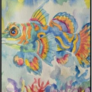 #F26-125B, Mandarin Fish Watercolor Painting, 1/2 Day Mini Session, October 9, 9:30 - 12:00PM