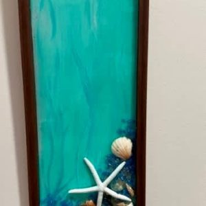 Peaceful Sea, mixed media