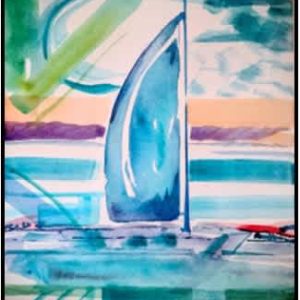 #F26-127B, Harmony at Sea Sailboat Watercolor, 1/2 Day Mini Session, October 2, 9:30 - 12:00PM