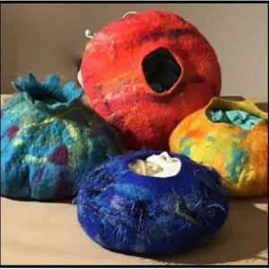 #F26-123C, Wet-Felting Vessel Workshop, 2 Day Mini Session, November 5 & 12, 9:30 - 12:00PM