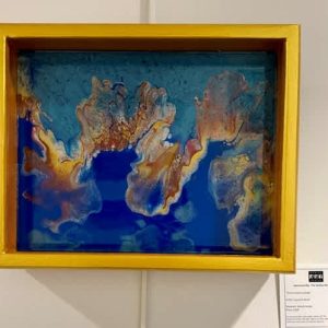 Surrounded by Gold, mixed media